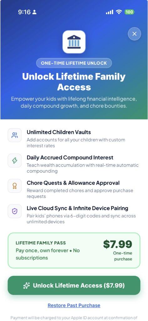 Unlock Lifetime Family Access